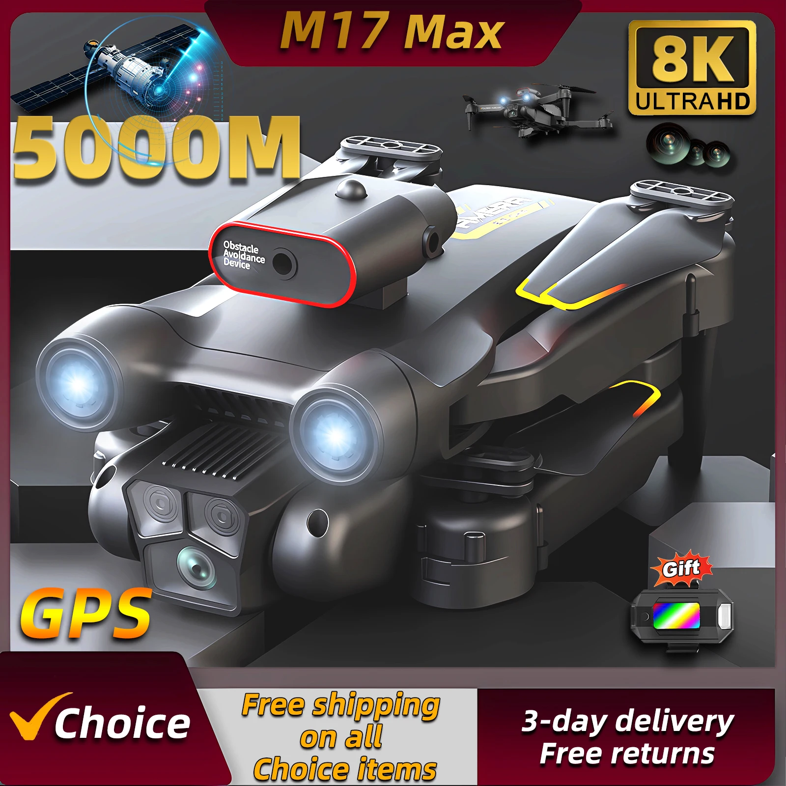 New M17 Max Drone 8K Professin - Drone Camera Night Vision recension och pris