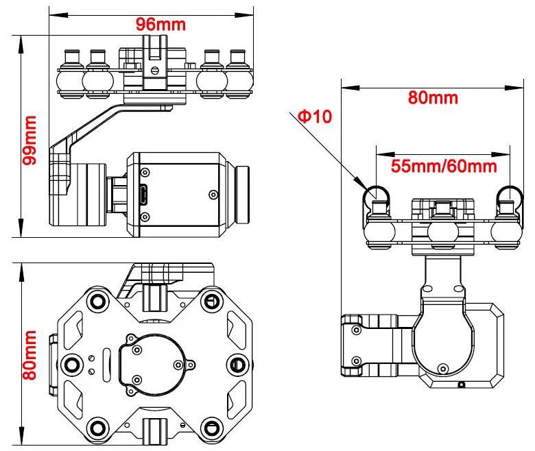 Tarot TL3T20 3-axis Gimbal 640 - Drone Camera Stabilized recension och pris